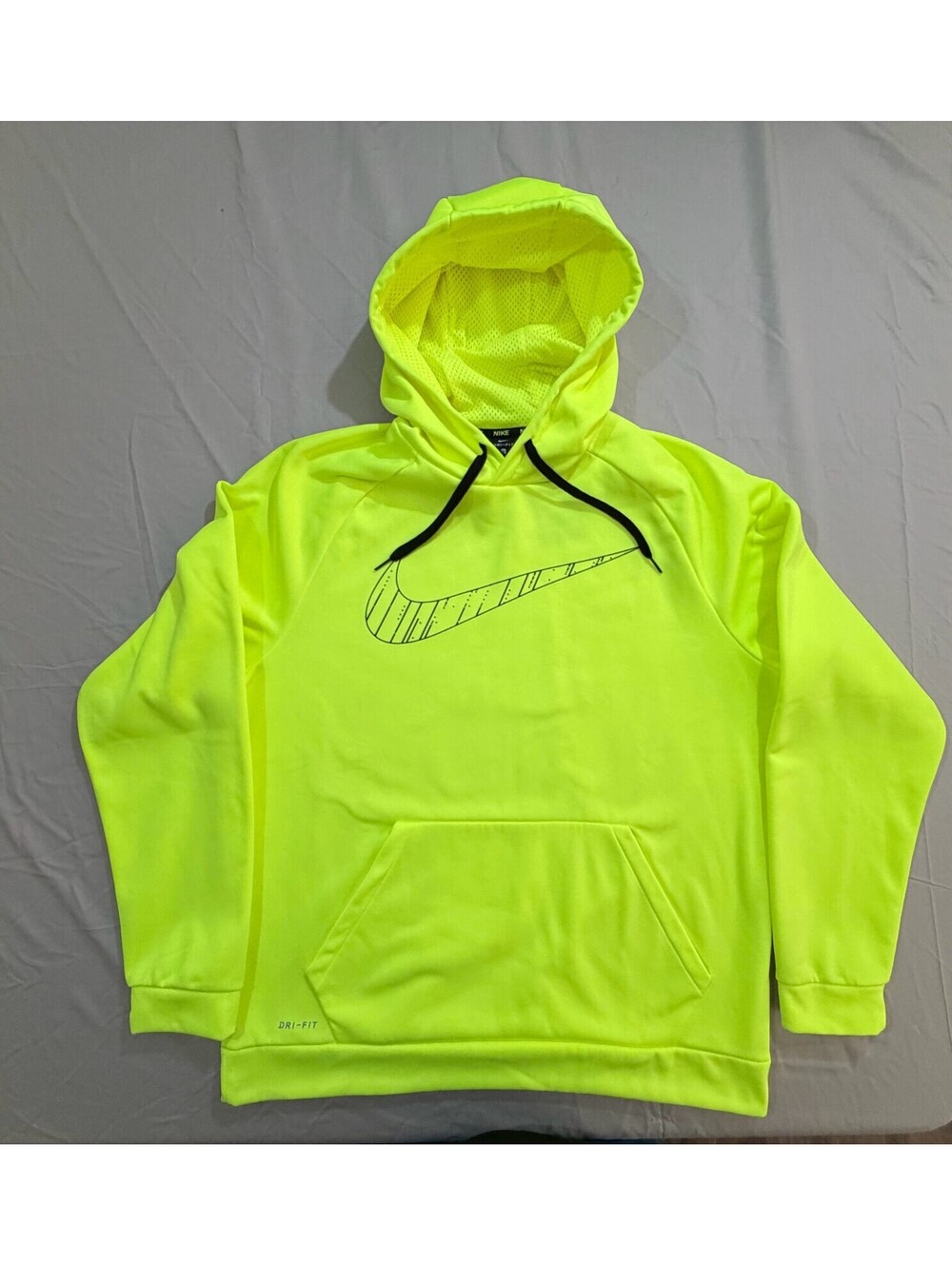 Nike Therma Dri-FIT Hoodie Men’s XL Volt Neon Yellow Swoosh Graphic NWT